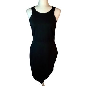 LuLu’s Black Stretchy Bodycon Asymmetric Hem Mini Tank Dress Size Small Medium